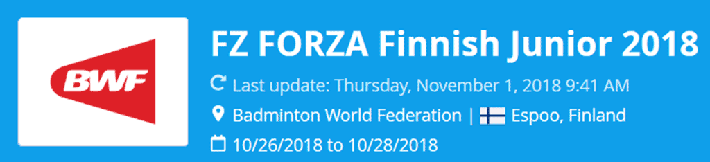 Finnish Junior 2018 | LAT finnish junior 2018 lat
